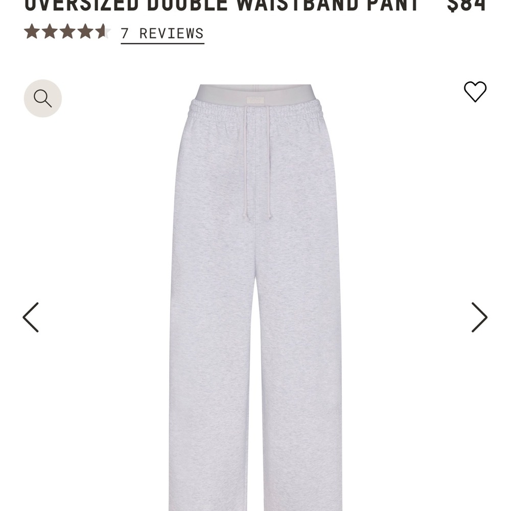 Oversized Double Waistband Pant - Gray